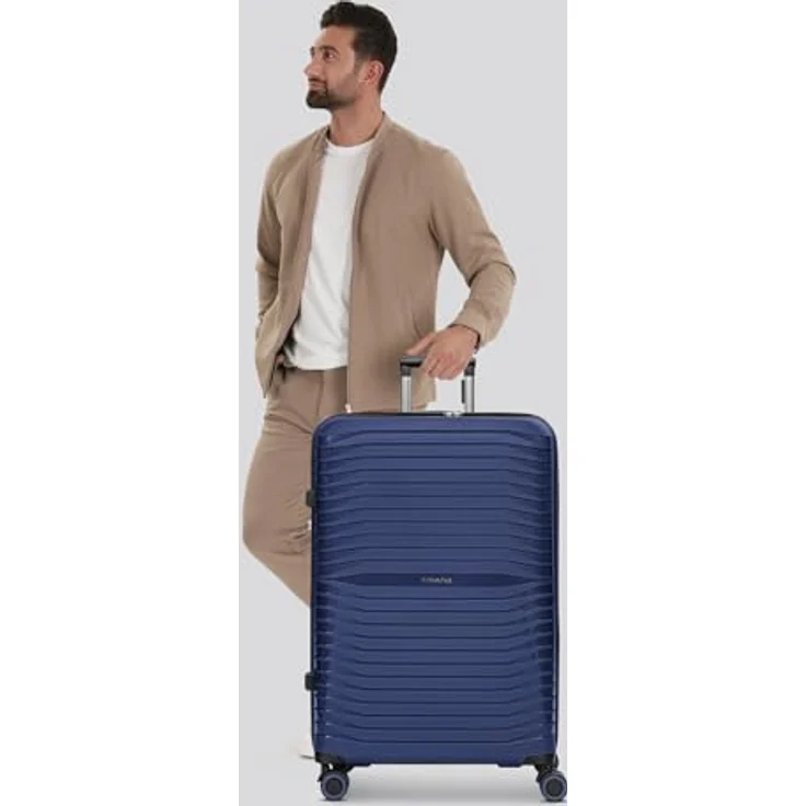 Stratic Hartschalen-Trolley Shine, 4 Rollen, Polypropylen, bruch- und kratzfest, schwarz – Bild 6