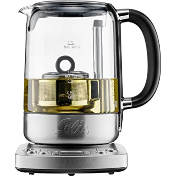Solis Tea Kettle Automatic (Type 5518) Tee- und Wasserkocher mit integr. Teesieb, Silber – Bild 6
