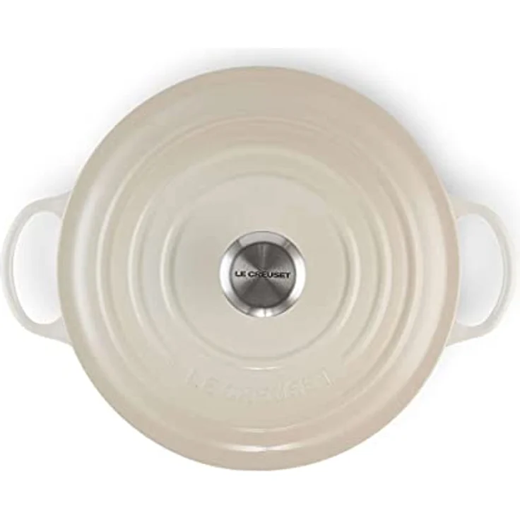 Le Creuset Signature La Marmite aus Gusseisen, Ø 26 cm, Für alle Herdarten und Induktion geeignet, Volumen: 4,1 l, 4,255 kg, Meringue, 21114267160430 – Bild 2