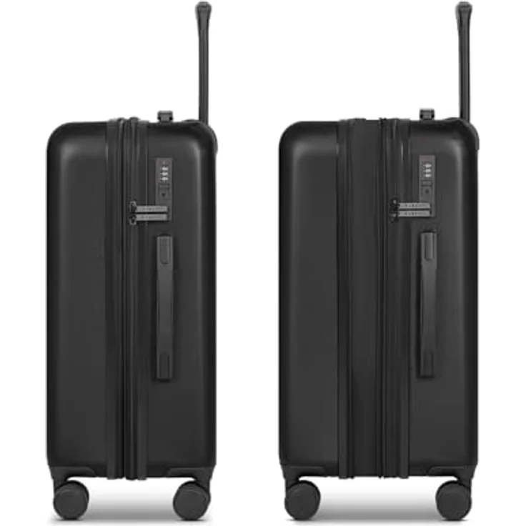 Bugatti Valencia 2.0, 4 Rollen Trolley M 65 cm mit Dehnfalte, Schwarz, (64 l) – Bild 3