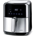 TZS First Austria Heißluftfritteuse 5 L, Antihaft-Edelstahlkorb, Airfryer, digital, 8 Programme, 1700W, 60-Minuten-Timer, ohne Fett - Backen, Frittieren, Grillen, Rösten