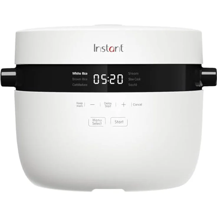 Instant Pot Duo 5L Reiskocher & Dampfgarer, Antihaft-Kochtopf mit Schongarer- und Sauté-Funktion, spülmaschinenfest, inkl. Dämpfeinsatz aus Edelstahl, Messbecher und Reislöffel - SMART CARBREDUCE-TECHNOLOGIE für gesünderes Kochen, 20 Tassen Fassungsvermögen – Bild 1