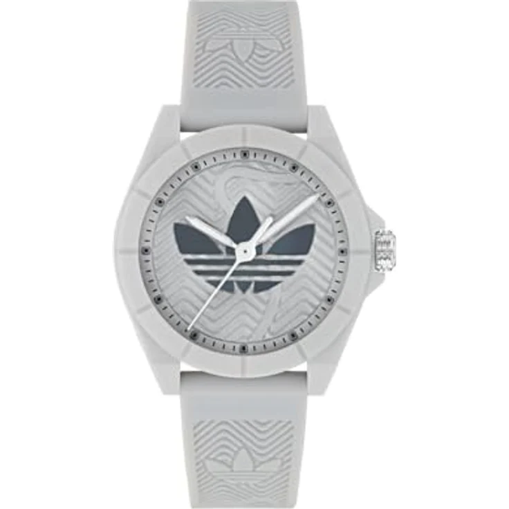 adidas Originals Quarzuhr AOST25035, graues Kunststoffgehäuse mit analogem Zifferblatt, Wasserdicht bis 50m, 41 mm Durchmesser – Bild 1
