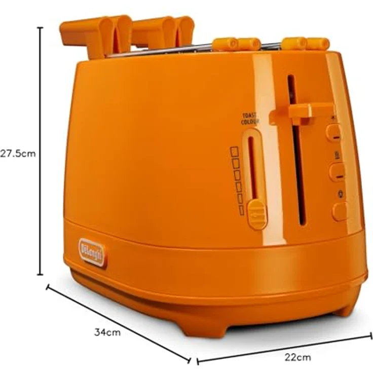De Longhi CTLAP2203 Toaster mit Zange, 550 Watt. Arancio – Bild 7