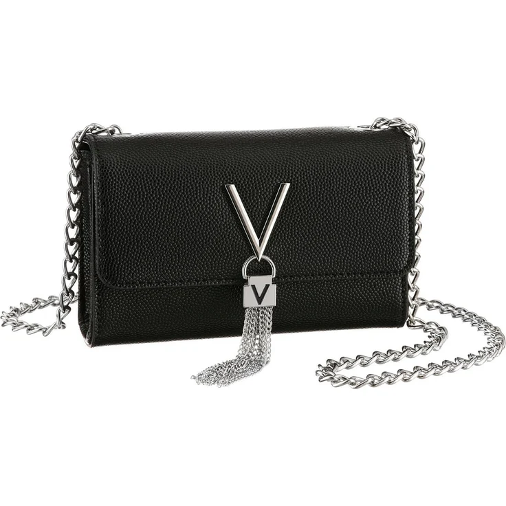 VALENTINO BAGS Umhängetasche DIVINA Mini Bag, Damen Kettentasche aus Lederimitat, 17 x 11,5 x 4 cm, schickes Design, abnehmbare Umhängekette, Schwarz – Bild 1