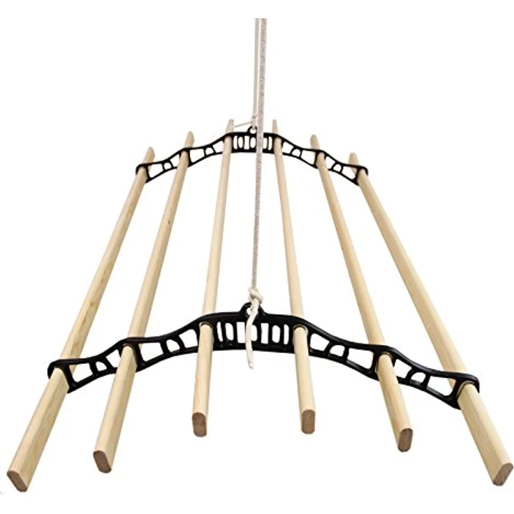 Deckentrockner aus Holz, Schwarz, 1,8 m – Bild 4