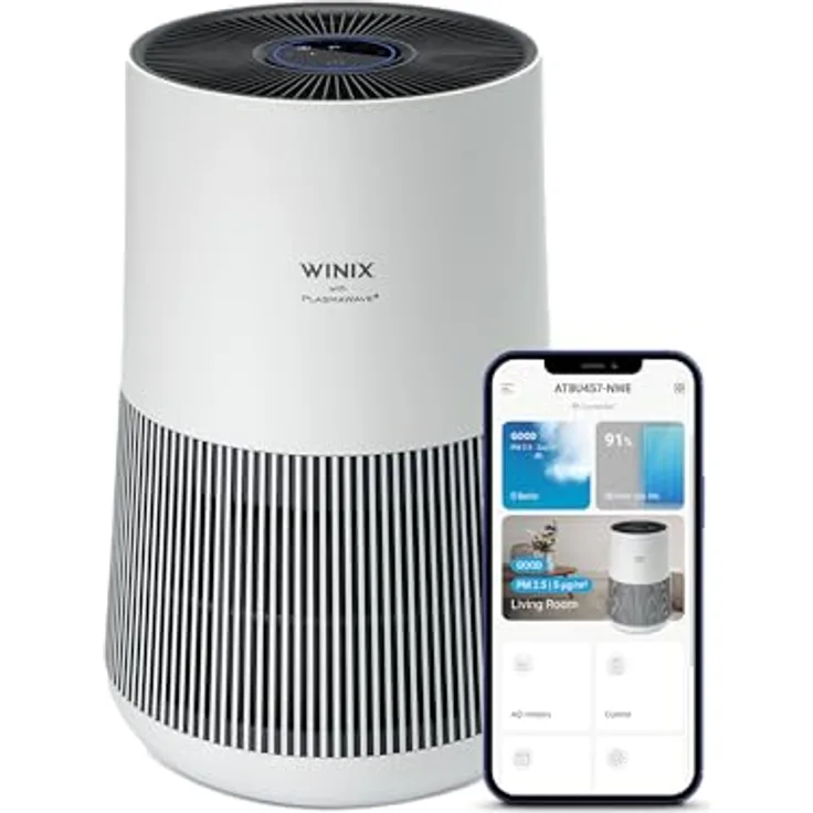 WINIX T500 WIFI Luftreiniger mit HEPA Filter, CADR 250m³/h, geeignet für 50㎡, ideal gegen Allergien, Staub, Pollen und Tierhaare, App- und Alexa-Steuerung