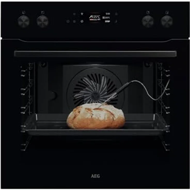 AEG OE7P621AK Pyrolyse Einbauherd Schwarz, 17 Backofenfunktionen, MaxiKlasse, Kerntemperatursensor