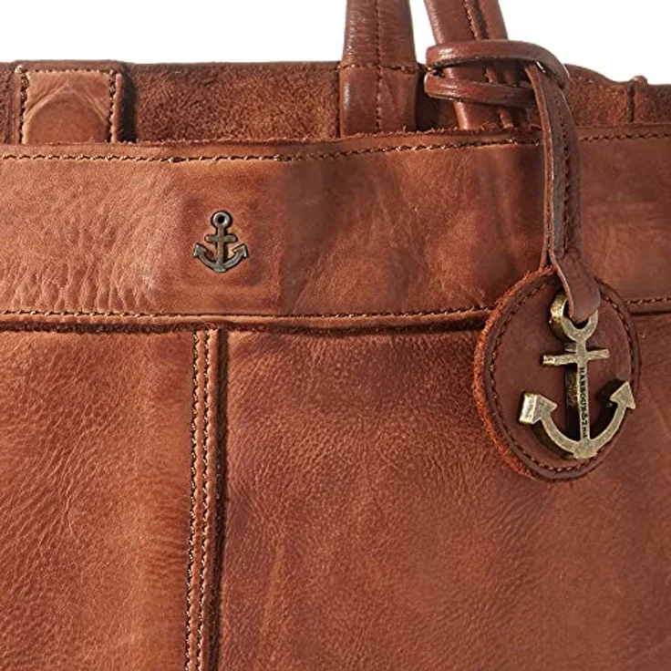Harbour 2nd Anchor Love Elbe 1 Shopper Tasche Leder 29 cm, Braun – Bild 4