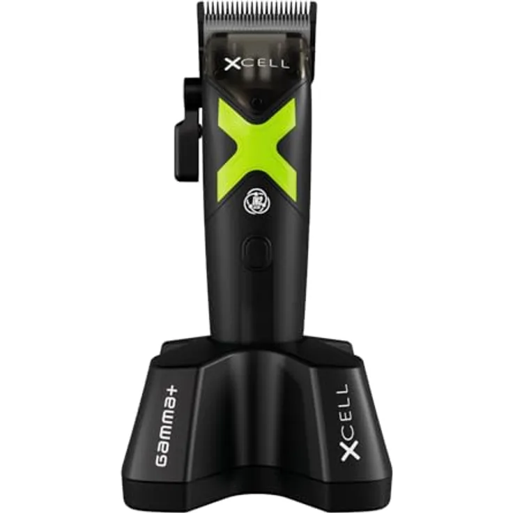 GAMMA+ Xcell Professioneller Clipper, Herren-Haarschneider mit Vector IN2-Motor, 180 Minuten kabellose Laufzeit, Aluminium-Rückseite, 2 Kämme, USB-Kabel Typ C