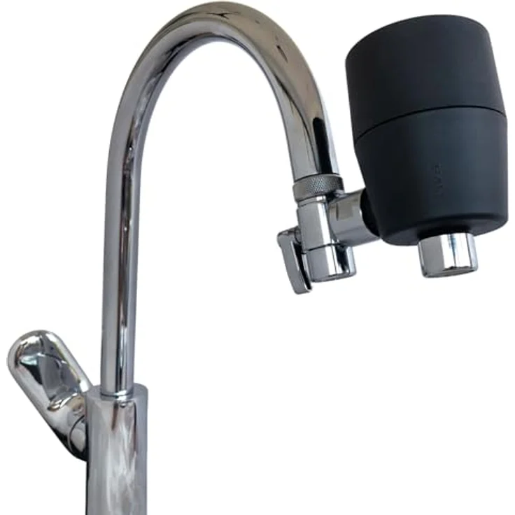 Riva rivaALVA-S Jova Wasserfilter am Wasserhahn - Schwarz, 2in1 Kombifilter mit HighTech Membran und umweltfreundlichem Filtergehäuse – Bild 2
