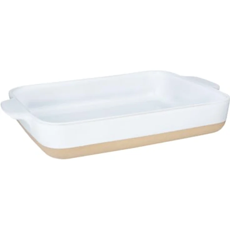 Lurch Terra Nova Ofenform M, Keramik 29,8x20,7x5,1cm, weiß/creme, Temperaturbeständig bis 250°C, leicht zu reinigen, 1300 ml Volumen – Bild 1
