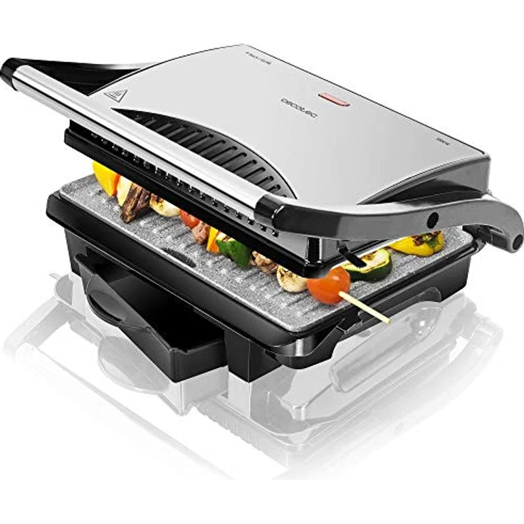 Cecotec RockŽn Grill 1000 W. Elektrischer Grill, RockStone Antihaftbeschichtung, 1000 W, 25,5 x 29,5 x 10 cm – Bild 2