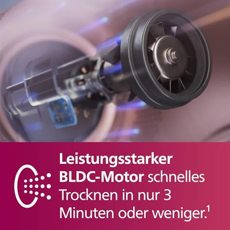 PHILIPS Hochgeschwindigkeits-Haartrockner Serie 8000, ThermoShield Advanced, Ionic, Kopfhautpflege, 1400 W, Rose Champagne, Modell BHD837/10 – Bild 3