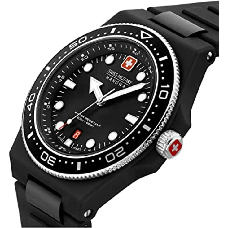 Swiss Military Hanowa Herren Analog Quarz Uhr mit Silikon Armband SMWGN0001180 – Bild 3