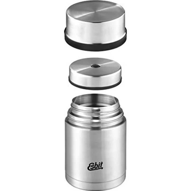 Esbit Thermobehälter Sculptor , Edelstahl | BPA-Frei , Schwarz, Silber, Grün , 0.75L & 1 L , für warme & kalte Speisen – Bild 3