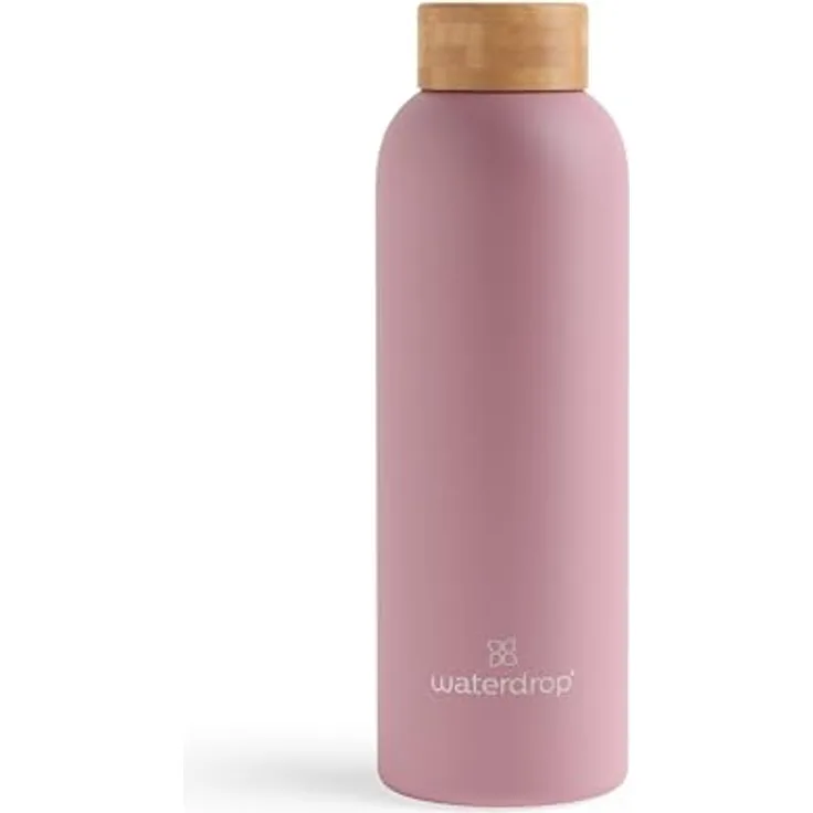 waterdrop MICRODRINK Steel Bottle 600ml isolierte Trinkflasche auslaufsicher | Thermosflasche 24h kalt, 12h heiß | doppelwandige Edelstahl Wasserflasche | bruchsicher | Kohlensäure geeignet