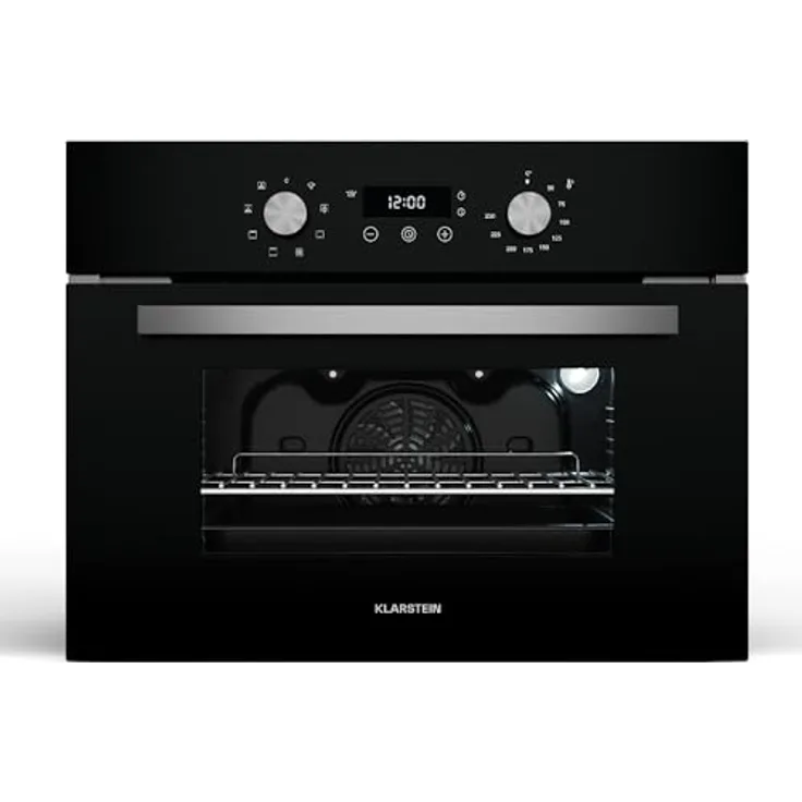 Klarstein SpaceSmart Einbaubackofen 41 L, 8 Funktionen, Dampfreinigung, Energieklasse A, kompaktes Design