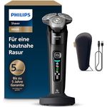 Philips X9000/10 Elektrorasierer i9000, Triple Action Lift & Cut-System, Dual SteelPrecision Klingen, tiefschwarz, Nass- und Trockenrasur