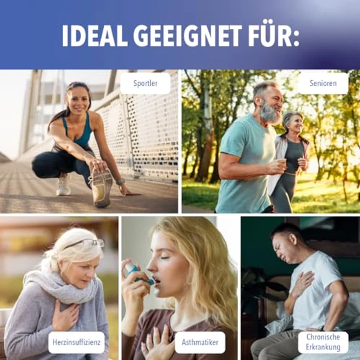 IEA Medical Pulsoximeter | Finger-Pulsoximeter für Sauerstoffsättigung und Pulsfrequenz | Tragbares Oximeter für Erwachsene – Bild 5