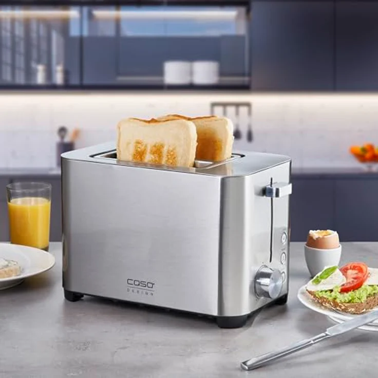 Caso Toaster 1917 Classico T2 Duo Toaster, 2 Scheiben, Silber, 850 Watt, 5 Bräunungsstufen – Bild 9