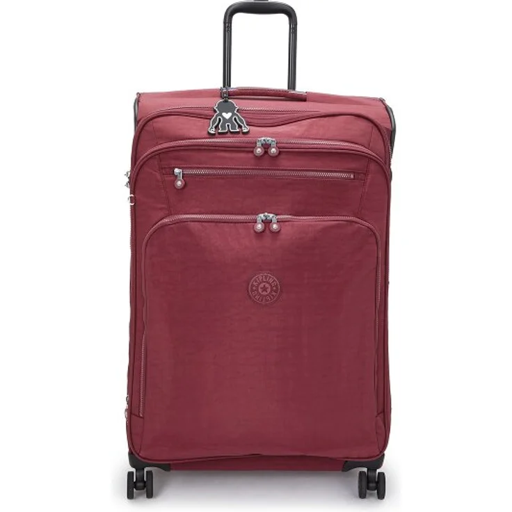 Kipling Basic New Youri Spin, 76 cm Trolley mit Dehnfalte, rot, 100% Polyamid