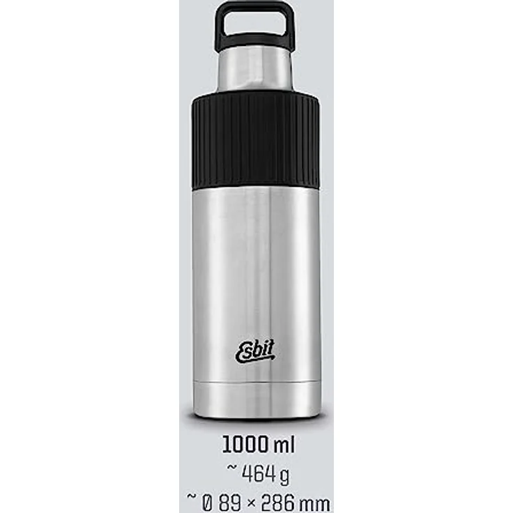Esbit Isolierflasche SCULPTOR Standard Mouth 1,0 L stahl m. Silikonmanschette – Bild 4