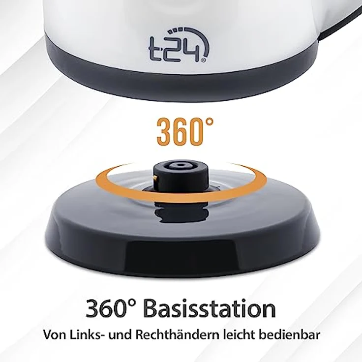 T24 Mini Wasserkocher Reisewasserkocher 0,8 Liter , 1100 Watt, weiß – Bild 7