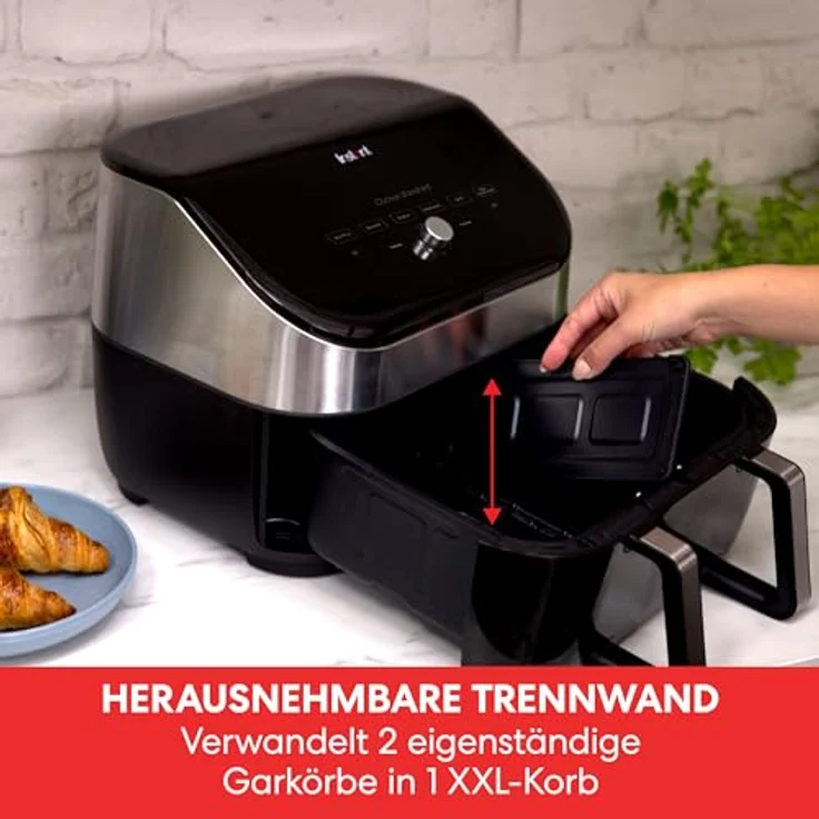 Instant VersaZone Heißluftfritteuse/XXL Single + Doppelkammer in 1-8.5L Digitaler Air Fryer Edelstahl, 8-in-1 Smart Programme - Frittieren, Backen, Braten, Grillen, Dörren, Aufwärmen – Bild 2