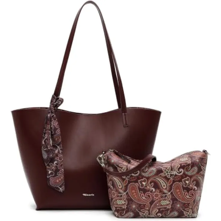 Tamaris Shopper TAS Margarethe, Damenhandtasche mit Reißverschluss, strukturiertem Innenraum und Bag in Bag Funktion