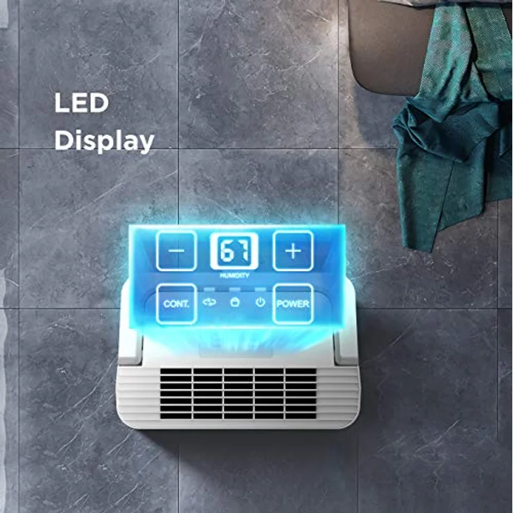 Comfee MDDN-12DEN7 Luftentfeuchter, 12 L-24h, Raumgröße ca. 50m³ (20m²), 12 L, LED Display, gegen Feuchtigkeit, Schimmel, weiß – Bild 9