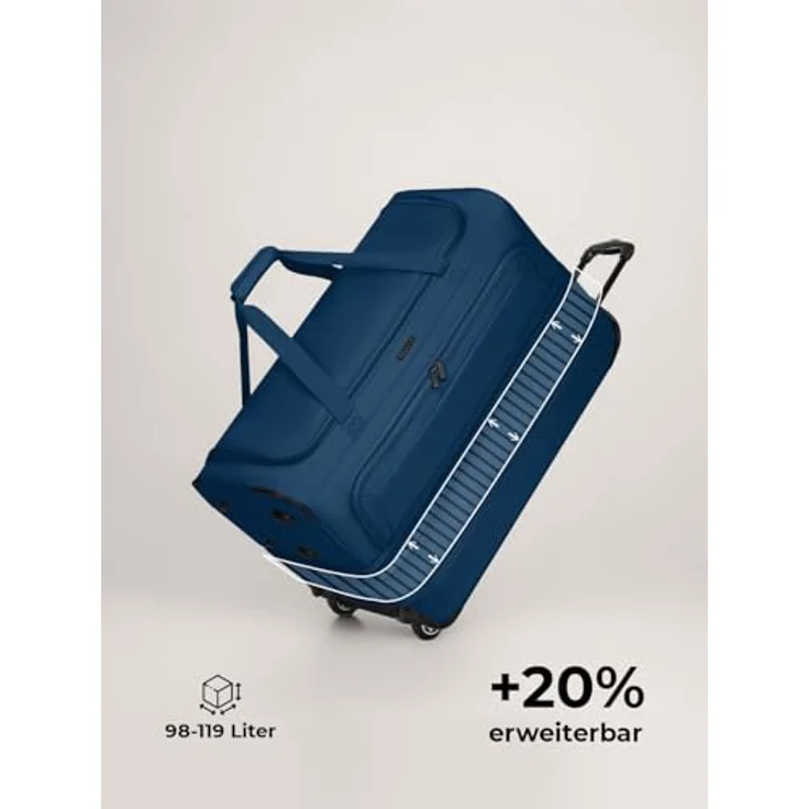 Redolz Duffle Essentials 2-Rollen Reisetasche 70 cm L mit Dehnfalte navy – Bild 6