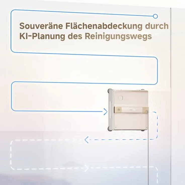 Dreame Fensterputzroboter C1 Station, intelligente KI-Routenplanung, 5.500 Pa Saugkraft, Dual-Spray-Technologie, mobile All-in-One-Station – Bild 7