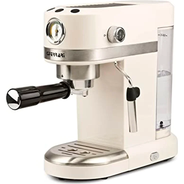 G3 Ferrari G10168 Amarcord Espresso-Kaffeemaschine, Siebträgermaschine mit 15 Bar Druck, beige – Bild 1