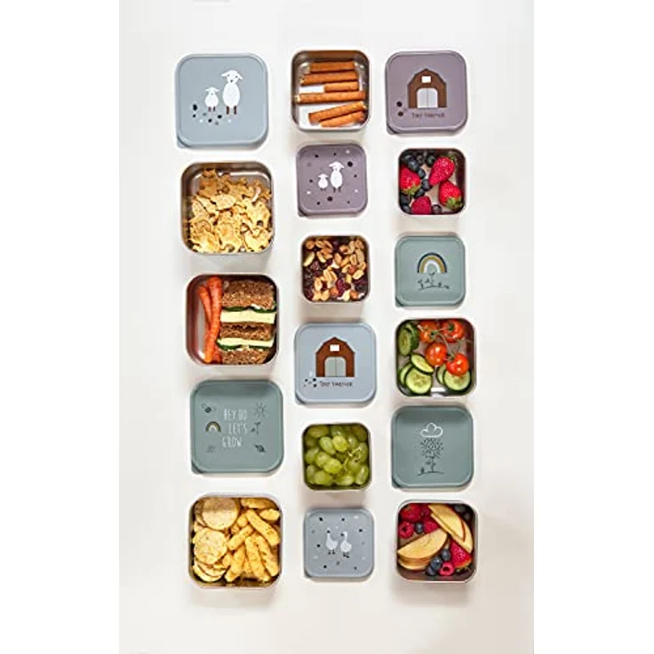 Lässig Snackbox Stainless Steel 3 pcs assorted Tiny Farme (2 Farben) Lilac – Bild 9