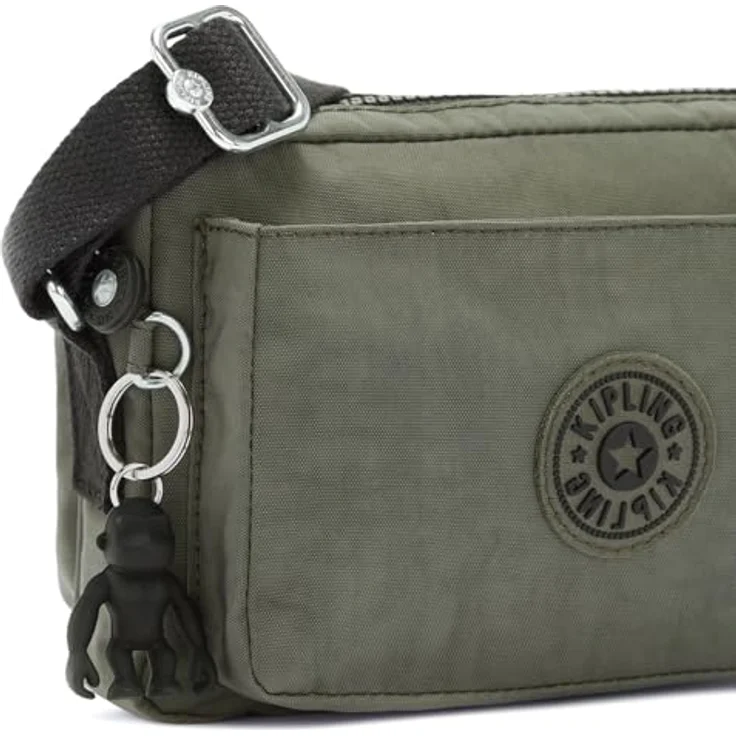 KIPLING Umhängetasche Basic Abanu Crossbody S, grüne Umhängetasche mit vielen Zipperfächern, 20 cm x 13 cm x 4 cm, verstellbarer Schulterriemen – Bild 6