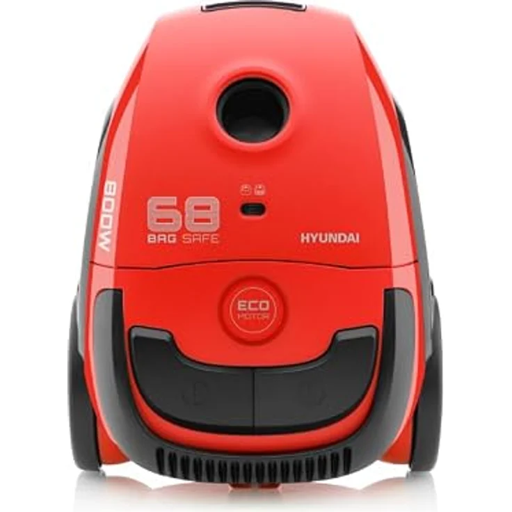 HYUNDAI ELECTRONICS Bodenstaubsauger mit Beutel VC068R | 800W Motor | 2l Volumen | Rot – Bild 2