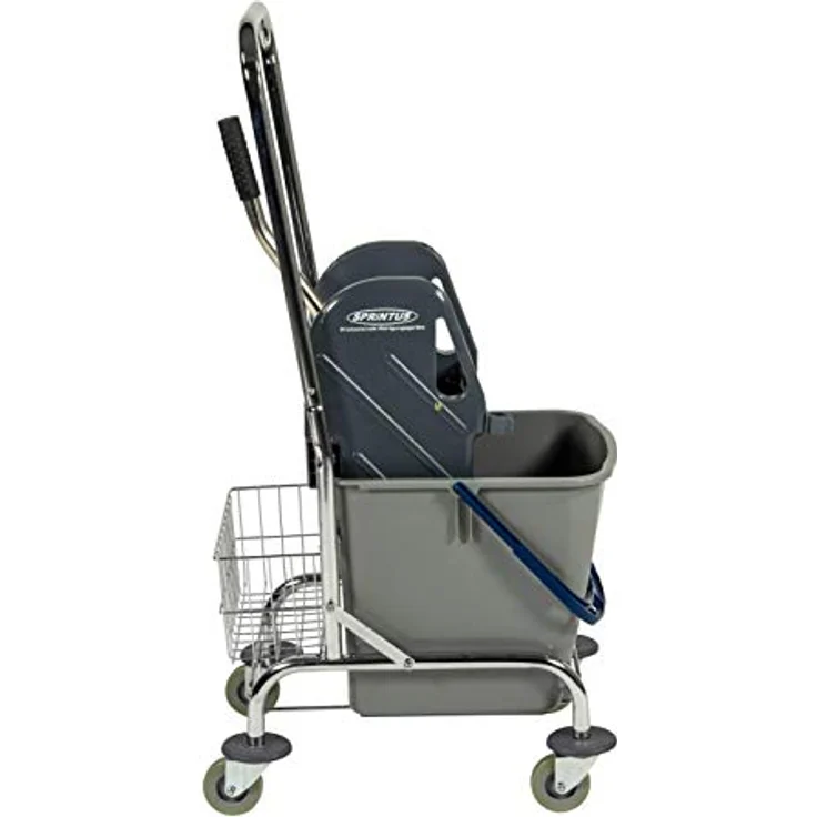 Reinigungswagen Eimer 1x27 l,Presse,Ablagekorb STA SPRINTUS – Bild 3