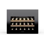 Klarstein Rhone 28 Uno Weinkühlschrank, 28 Flaschen, 1 Zone, 5-20 °C, LED-Steuerung, Push-to-Open-Tür, UV-Schutz, leiser Betrieb, schwarz