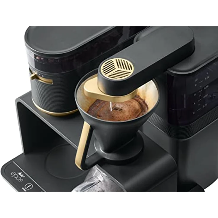 Melitta EPOS Filterkaffeemaschine mit Mahlwerk in Schwarz-Gold – Bild 5