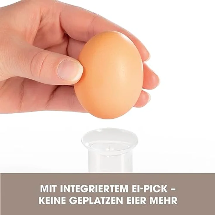 GOURMETmaxx Design-Eierkocher für 1 Ei | Das perfekte Frühstücksei ohne viel Aufwand und energiesparend, einfache Bedienung inklusive Messbecher | BPA frei und kompakt – Bild 4