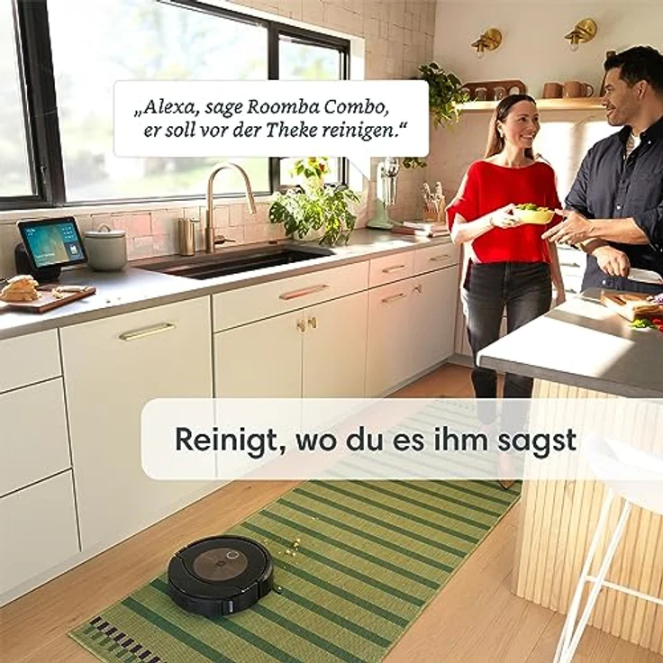 iRobot Roomba Combo j9+ Saug- und Wischroboter mit autom. Absaug-/Nachfüllstation, Kartierung, PrecisionVision Navigation, 4-Stufen-Reinigung, Objekterkennung/ -vermeidung, Sprachassistentenkompatibel – Bild 5