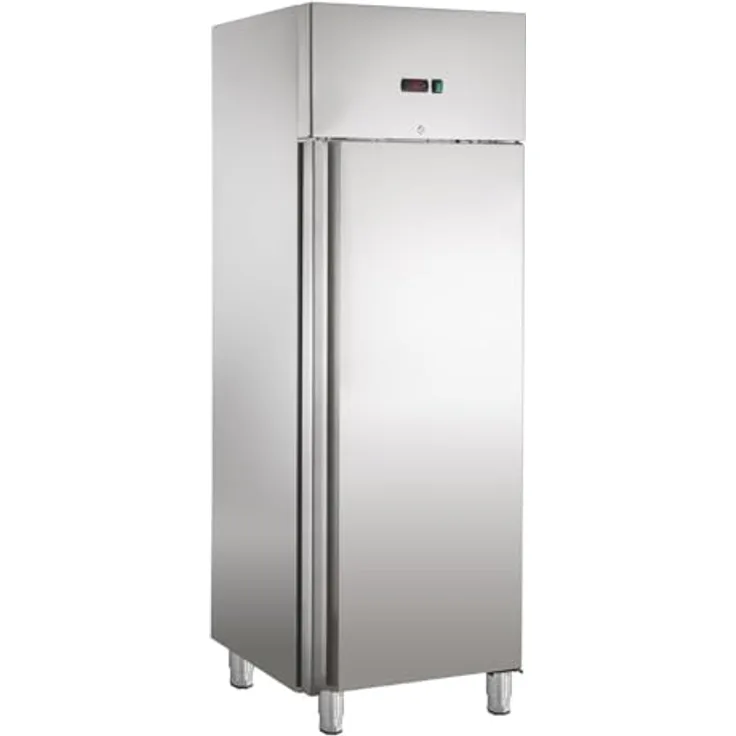 GastroHero Kühlschrank SNACKH400TN, Gewerbekühlschrank Edelstahl, 429 Liter, -2°C bis +8°C, 21 Einschübe, LED-Innenbeleuchtung