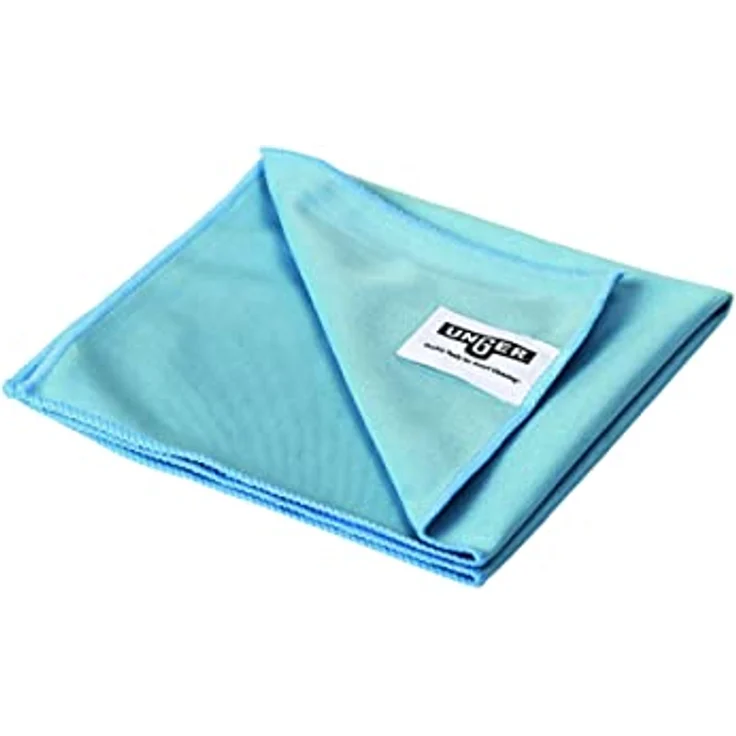 Unger MF40E MicroWipe Lite, Blau, 40cm x 40cm - Mikrofasertuch für streifenfreie Reinigung von glatten Oberflächen – Bild 1
