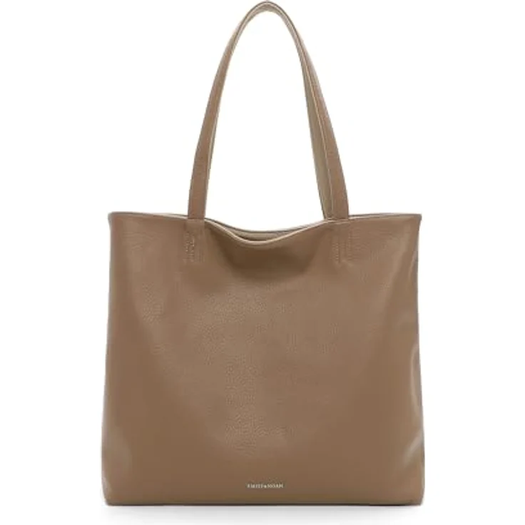 EMILY & NOAH Shopper E&N Eva, Damen Tasche aus Feinsynthetik mit abnehmbarem Umhängeriemen, zweifarbig, Echtleder-Optik – Bild 1