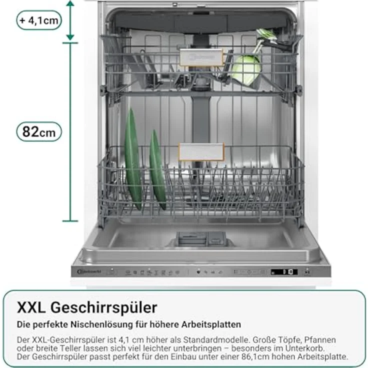Bauknecht BKKR IAXL Geschirrspüler, 14 Maßgedecke, Vollintegrierbar mit Doormatic und Besteckschublade – Bild 2