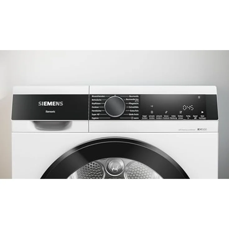 Siemens WQ45G2D00 iQ500 Wärmepumpen-Trockner 9 kg, speedPack - Zeit sparen, Selbstreinigender Kondensator, autoDry - schonendes und präzises Trocknen, Halbe Beladung – Bild 2