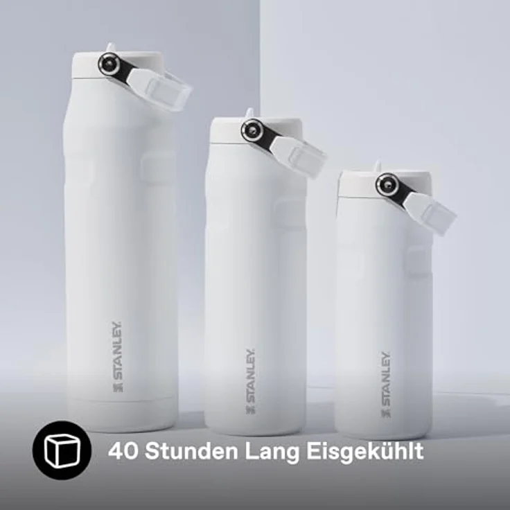 Stanley Flip Straw 2.0 Trinkflasche mit Strohhalm, 0.47L, doppelwandige Vakuumisolierung, hält 40 Stunden eisgekühlt, BPA-frei, auslaufsicher, spülmaschinenfest, Frost – Bild 4