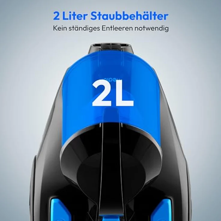 MEDION E2001 Zyklon-Staubsauger, beutellos, 800 Watt, 2 Liter Staubbehälter, 7 m Arbeitsradius, waschbarer HEPA-Filter – Bild 3
