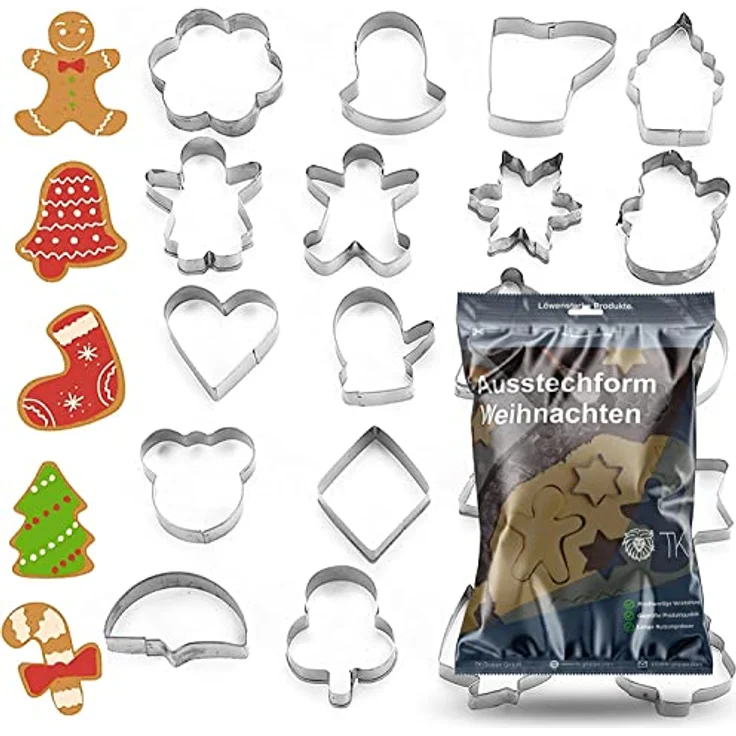 Weihnachtswunder® 100er Ausstechform Set - für Backen Weihnachten & XMAS - Steckform & Keksausstecher & Plätzchenausstecher & Ausstecher – Bild 1